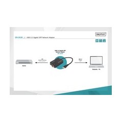 DIGITUS SuperSpeed USB 3.0 Network Adapter - 1Gbps High-Speed Connectivity | Model: 4016032457138
